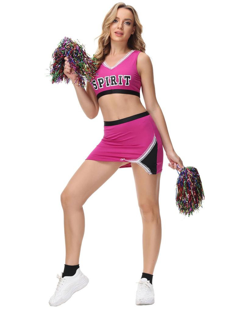 Weltcup Baby Cheerleader Kostüme – Europäische & Amerikanische Damen Mehrfarbige Performance Röcke