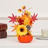 Fake Plant Simulation  Pumpkin Flowers Simulation Flowers Halloween Pumpkin  Party Decor