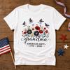 Custom Grandma America 250th Shirt, Patriotic Floral Butterfly Tee, 4th of July