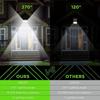 Solar Sensor Lights PIR Motion Sensor Lamp 288LED Outdoor IP65 Waterproof for Porch Garden Patio Yard Garage Pathway with 3 Mode