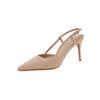 Fashion Summer Women Shoes Pointed Toe Thin Heel Women Sandals Genuine Leather Shoes for Women Slingback Elegant High Heels Party Shoes