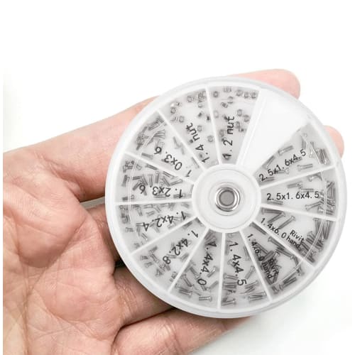 Samcos Precision Screw Set, Screw Replacement Repair Kit for Glasses and Watch Repair, Watch Tool Set with Mini Screwdriver (120 Pieces)
