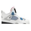 Air Jordan 4 Retro SE Grade School 'What The 4' (Unisex) Weiße / Militärblau / Feuerrot / Tech-Grau Kinder Basketballschuhe 408452 146