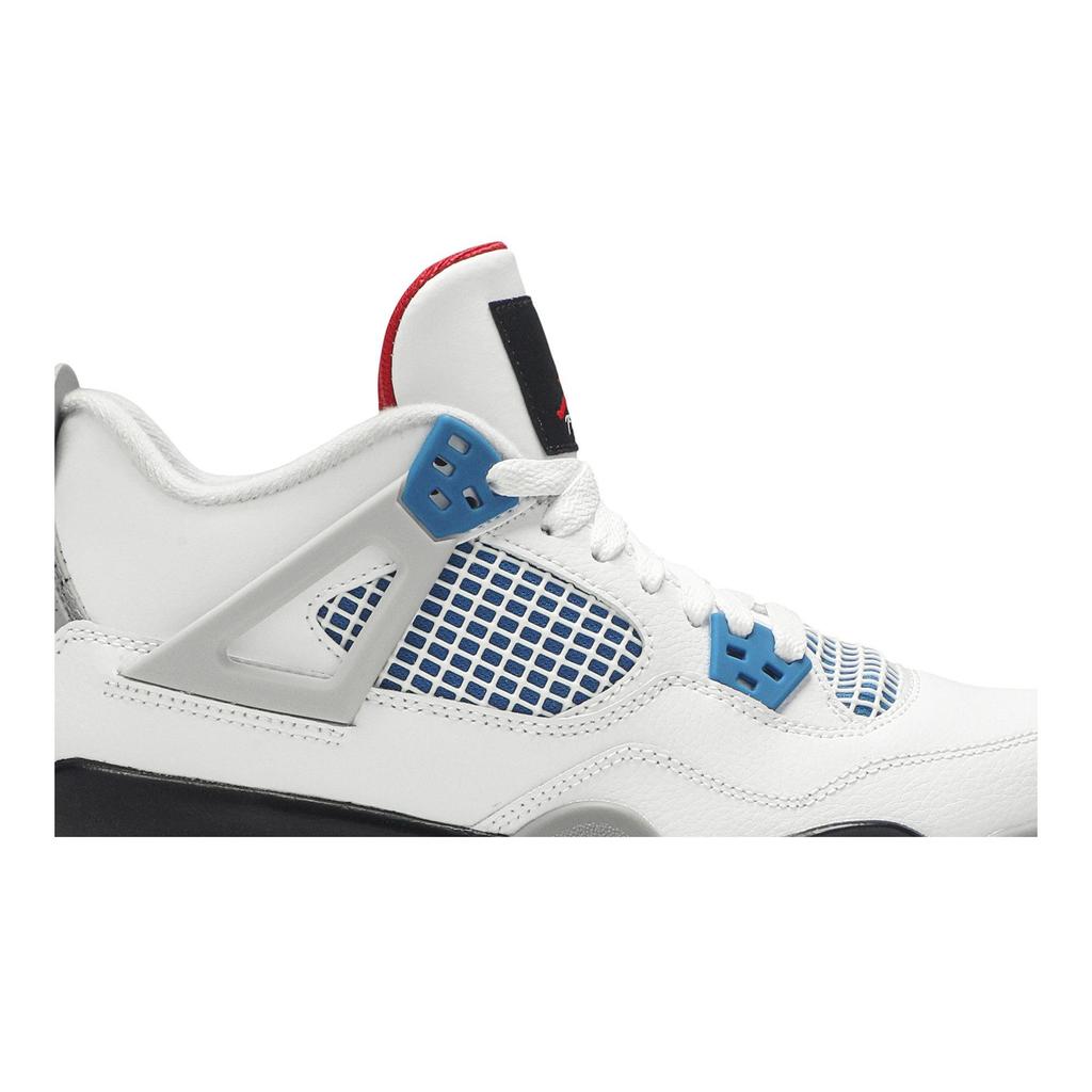Air Jordan 4 Retro SE Grade School 'What The 4' (Unisex) Weiße / Militärblau / Feuerrot / Tech-Grau Kinder Basketballschuhe 408452 146
