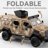 1:32 Scale Sword Toothed Tiger Armored Car Model Toy Wheel Steering Music Light Off-road Police Vehicles Shock Absorption Gifts