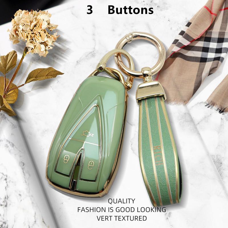 Luxurious Golden Edge Remote Key Case Cover For Changan CS35Plus CS55Plus CS75Plus   Protective Shell Car