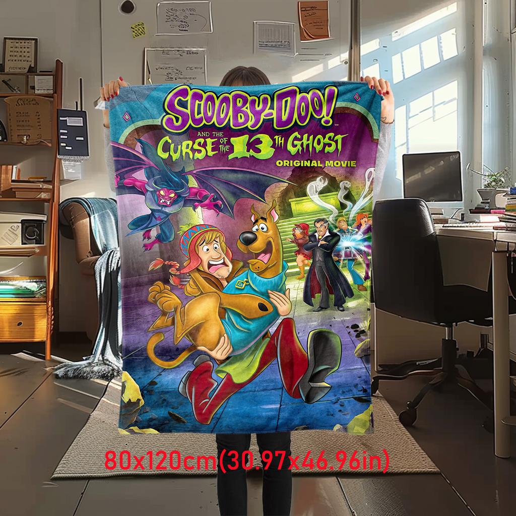 Halloween fantasy comedy adventure cartoon movie Scooby-Doo blanket soft home furnishing nap decoration four seasons warm Sherpa blanket U13