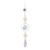 Faux Crystal Suncatcher, Colorful Prisms Window Hanging Sun Catcher, Moon Sun Rainbow Maker Chain Pendant for Garden Home Decor