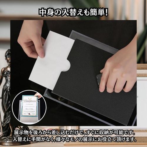 Charmoon Glass Photo Frames, A4 Size, Transparent Silver, for Photos, Certificates, and more, Stylish, Can be Used Vertically or Horizontally (Type D,