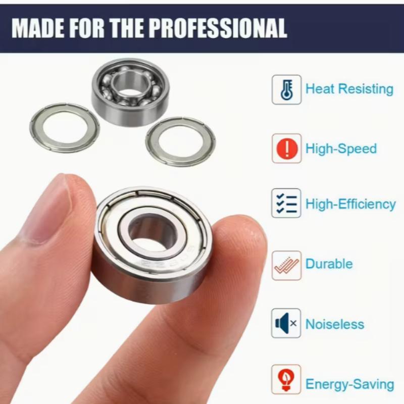 10 sztuk 608 ZZ Łożyska Kulkowe 608ZZ Metalowe Podwójnie Osłonięte Miniaturowe Kuliste Łożyska Głębokiego Rowka do Deskorolki 8mm X 22mm X 7mm