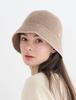 Koipeu Wool Knit Waffle Color Block Bucket Hat Cf073Ht036 Bei