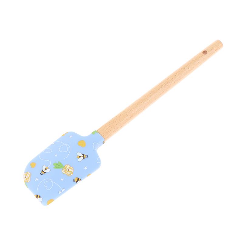 Dřevěná rukojeť Silikonová špachtle Škrabka Hladítko Hladší Nástroj na pečení dortů Krém