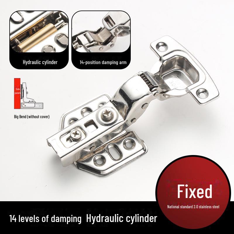 304 Stainless Steel Hydraulic Buffer Wardrobe Cabinet Door Folding Hinge
