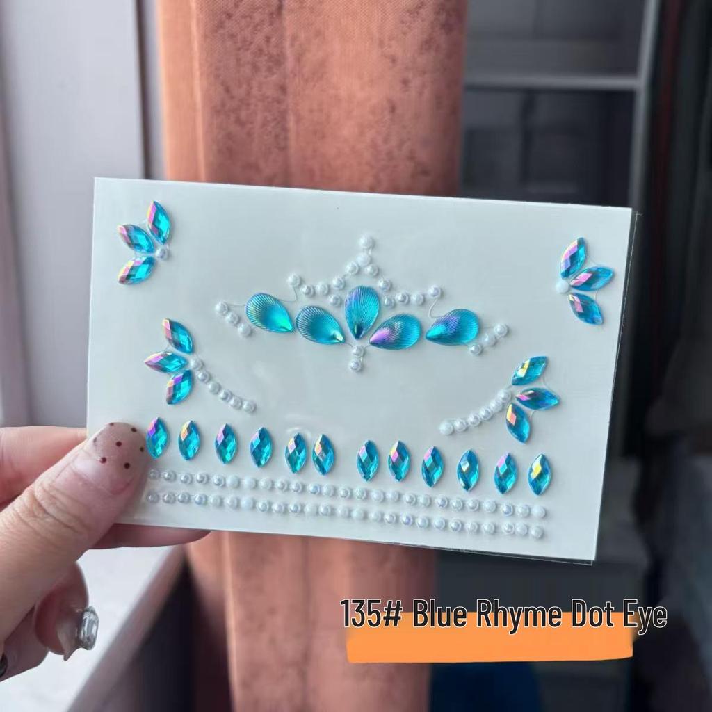 Kids' Vintage Rhinestone Face and Forehead Stickers