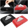 Leather Car Tissue Box Hanging Badge Paper Towel Bag Storage Auto Accessories For Porsche Cayenne Panamera Macan Boxster 911 Carrera-GT 928 944 918