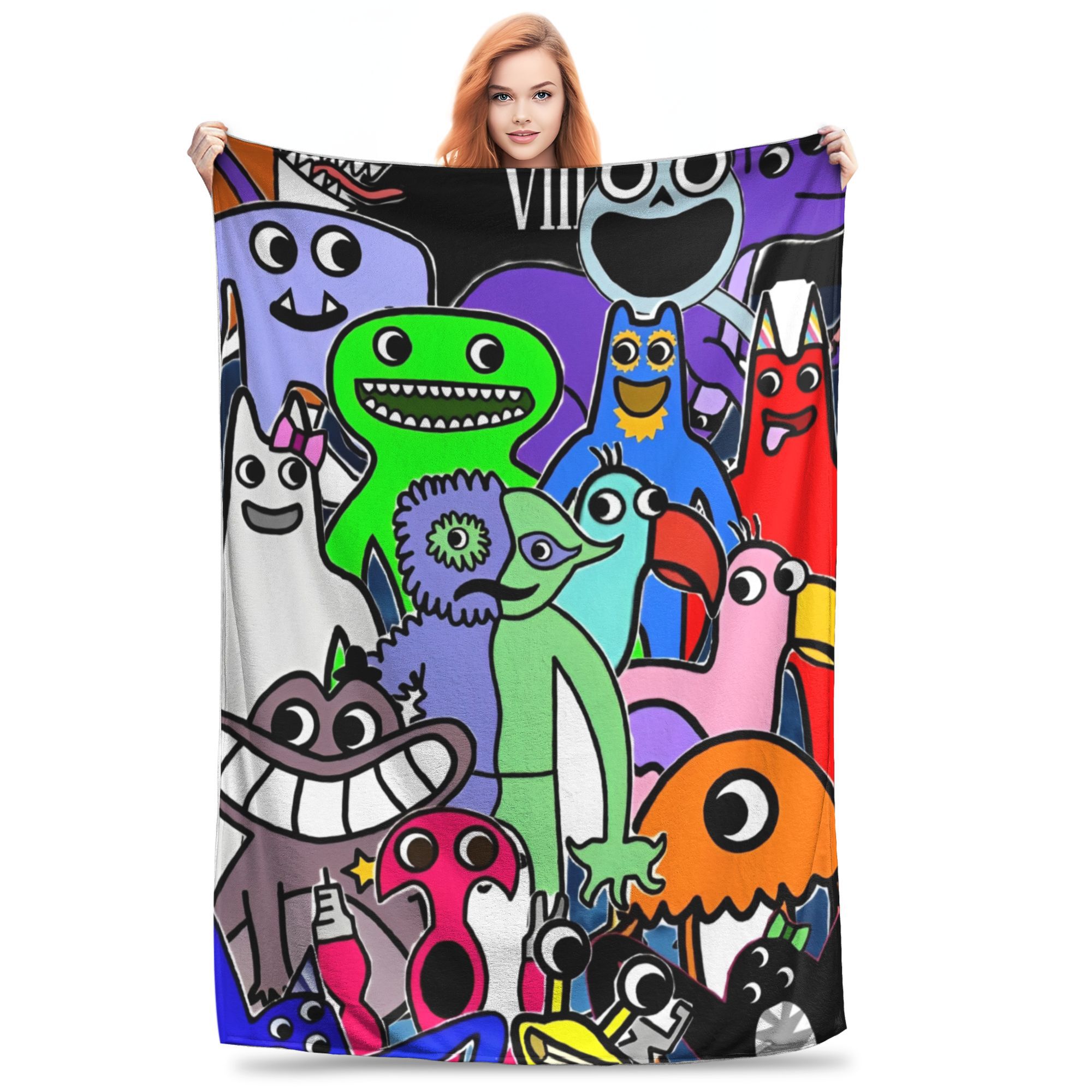 Helenal Unisex Garten Of Banban Horror Game Throw Blanket For Couch Soft Cozy Plush Blanket 50X60 Inch Multiple Size Bedspreads For All Seasons