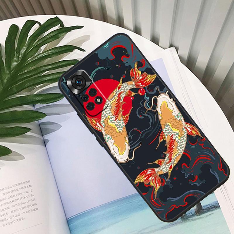 Chinese Koi Fishes Funda For Xiaomi Redmi Note 14 10 11 12 13 15 Pro Plus Case For Redmi 15 15C 14C 12C 10C 13C