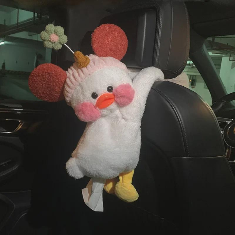 Boîte à mouchoirs Canard Célébrité Internet pour Voiture: Sac Suspendu Cartoon Mignon pour Intérieurs de Voiture