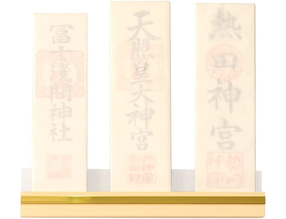 

Modern Shinto Shrine [Gold Line] Gold Three-Shrine Wall Hanging