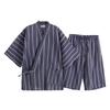 JIUJIUYCL Herren Samue/Jinbei Ober- und Unterteil Set, 100% Baumwolle, Übergrößen erhältlich, Frühling, Sommer und Herbst, Weich, Dünn, Atmungsaktiv, Schweißabsorbierend
