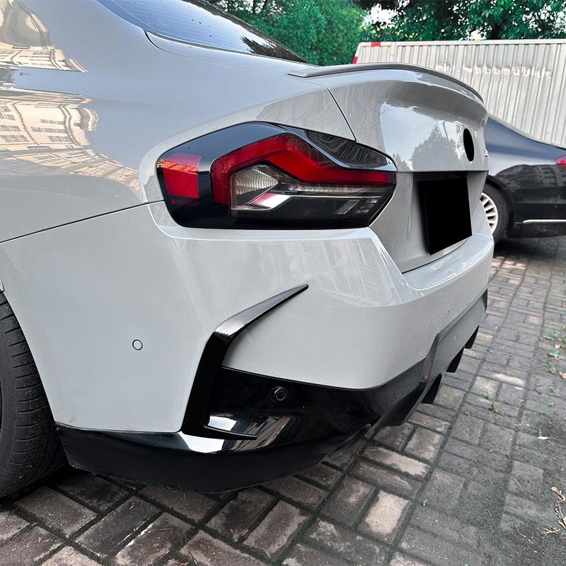 Für BMW 2er G42 M Sport + Auto Heckstoßstange Zierleiste Lippe Spoiler Aufkleber Kotflügel Canards Lufteinlassabdeckung Zierleisten Zubehör