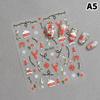 5D Embossed Christmas Nail Stickers Christmas Tree, Snowflakes, Elk, Snowman Nail Decal Autumn Winter Nail Supplies Decoration