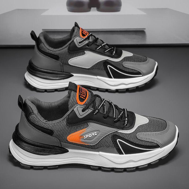 Sport Shoes Men's Shoes Spring and Summer New Breathable Mesh Shoes Men's Casual Shoes Non-slip Soft Sole Running Dad Shoes Men