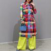 Autumn and Winter Casual Ebay Plaid Women's Long-sleeved Jacket