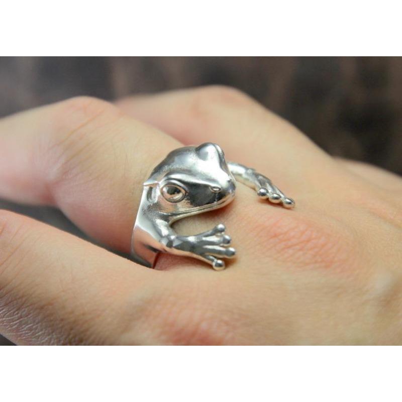 Meier Stylish frog ring exaggerated jewelry fashion cold style alloy frog ring no. 8 платиновый