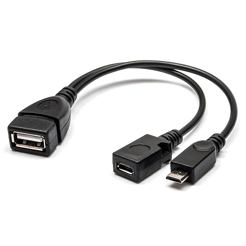 1 szt. 20 cm 2 w 1 Micro USB Host Zasilanie Rozdzielacz Y Port USB 2.0 Adapter Terminala Kabel OTG