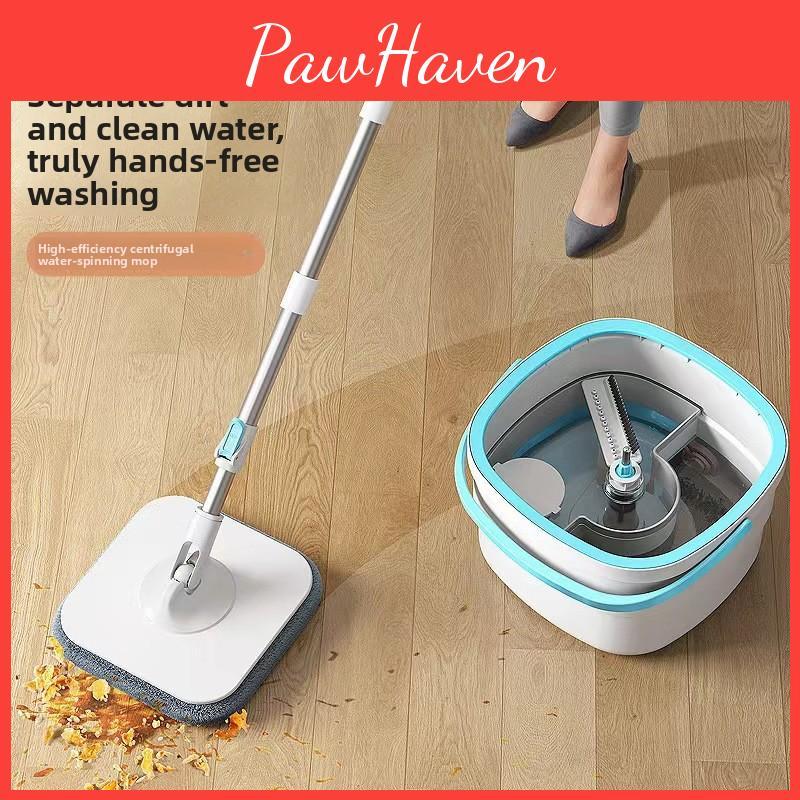 Spin Mop Bucket With Rotating Twisted Drying System For Home Cleaning Efficiency