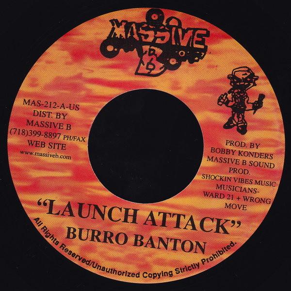 7inch Record BURRO BANTON - Launch Attack MAS212 Massive B 2002 US Reggae, Ska & Dub Used