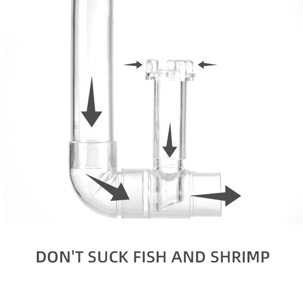 Plastic Aquariums Skimmer Clear Pipe Spin Surface Inflows Outflows Filter for Fish Tank Aquariums Cleaning Accessories