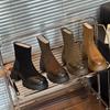 Retro Martin Boots Women's 2025 Autumn and Winter New British Style Small Man Thick-soled Casual Fashion Versatile Thick Heel Short Boots