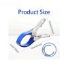 Durable Stainless Steel Pool Cover Clips with Blue Plastic Handles - Heavy Duty Windproof Spring Clips for Secure Above