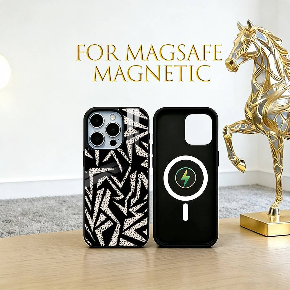 Geometric Pattern  Phone Case For iPhone17,16,15,14,13,12,11 Plus,Pro Magnetic For Magsafe Wireless Charging