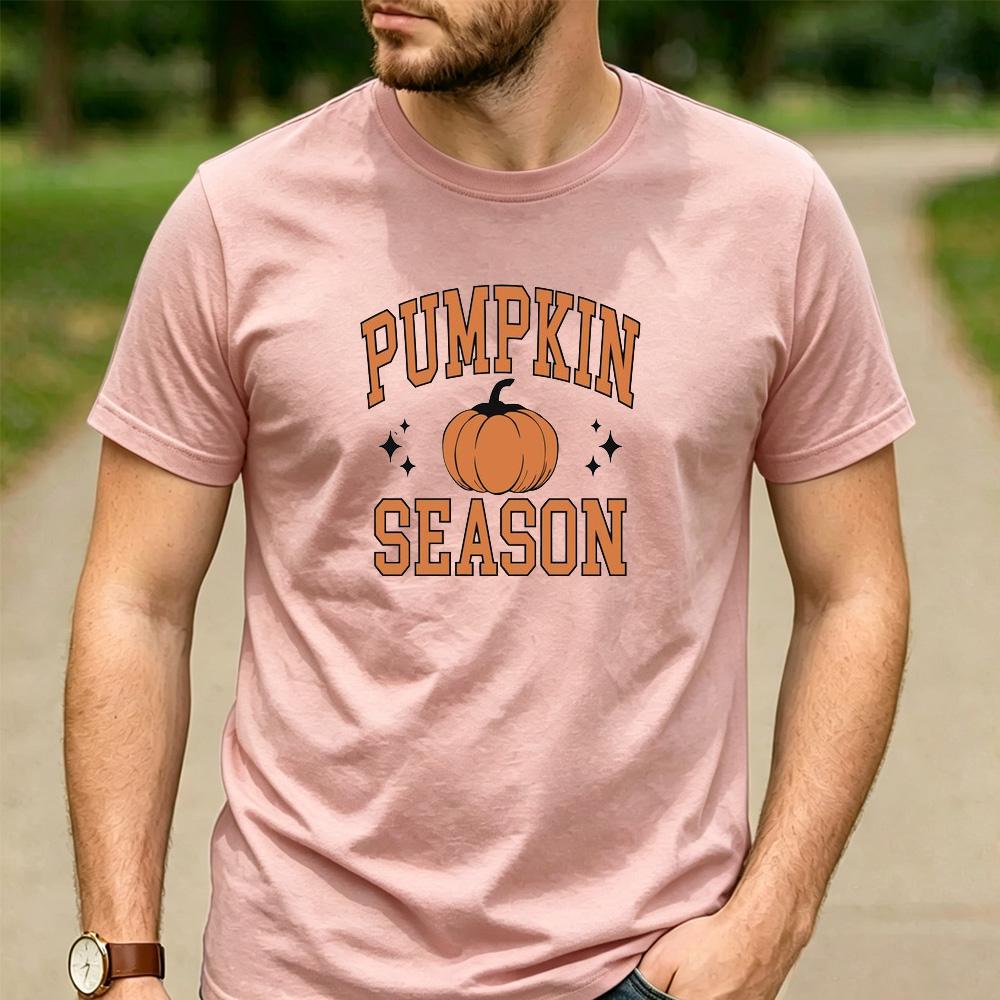 Vintage Pumpkin Season Pumpkin Spice Graphic T Shirt Unisex Cotton Short Sleeve Happy Thanksgiving Autumn Fall Casual Outfit Tee