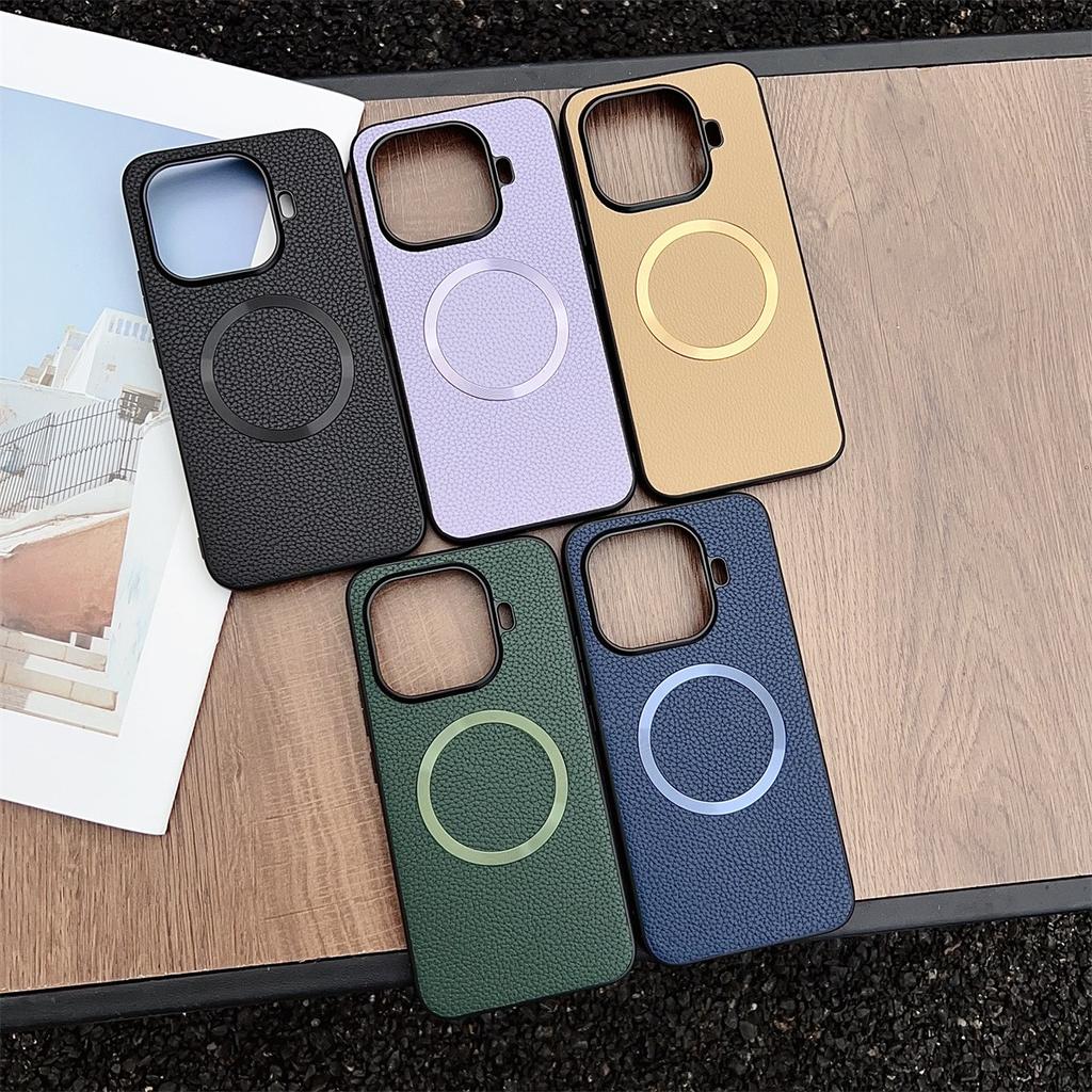 For Xiaomi 17T 15T Pro Phone Case for Magsafe Magnetic Luxury Leather Cover for Mi 17T 15T Wireless Charging Shockproof Bumper