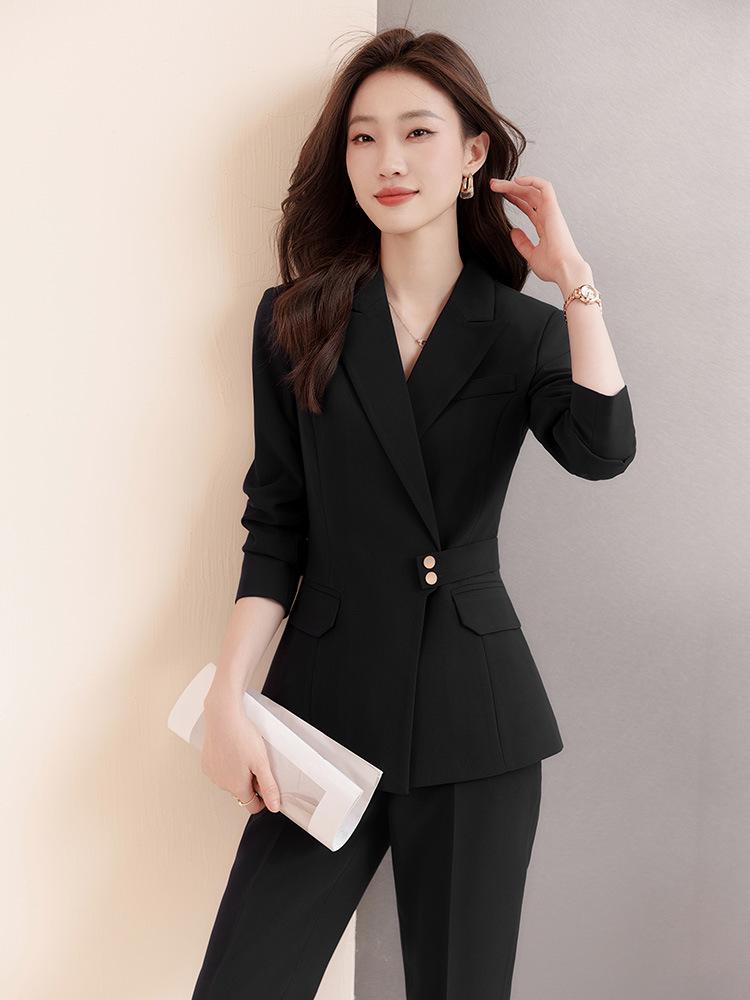 Women's Slim-Fit Professional Suit Set, New Autumn/Winter Collection, Ideal for Real Estate or 4S Store Sales Office