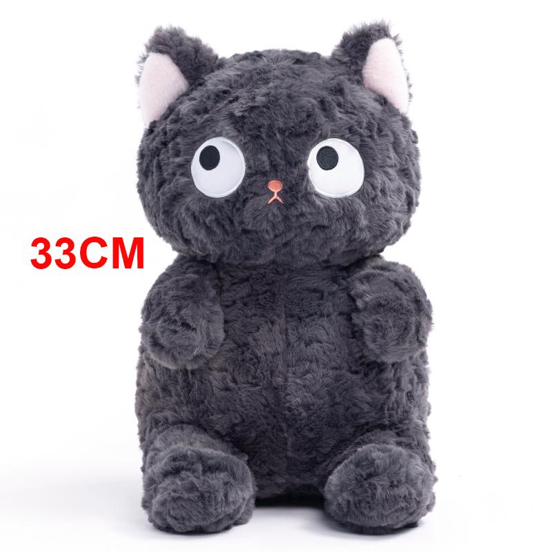 Lovely Big Eyes Black Cat Peluche Toys Fluffy Soft Animal Cat Plush Doll Stuffed Pillow Cushion Nice Gift for Children Girls