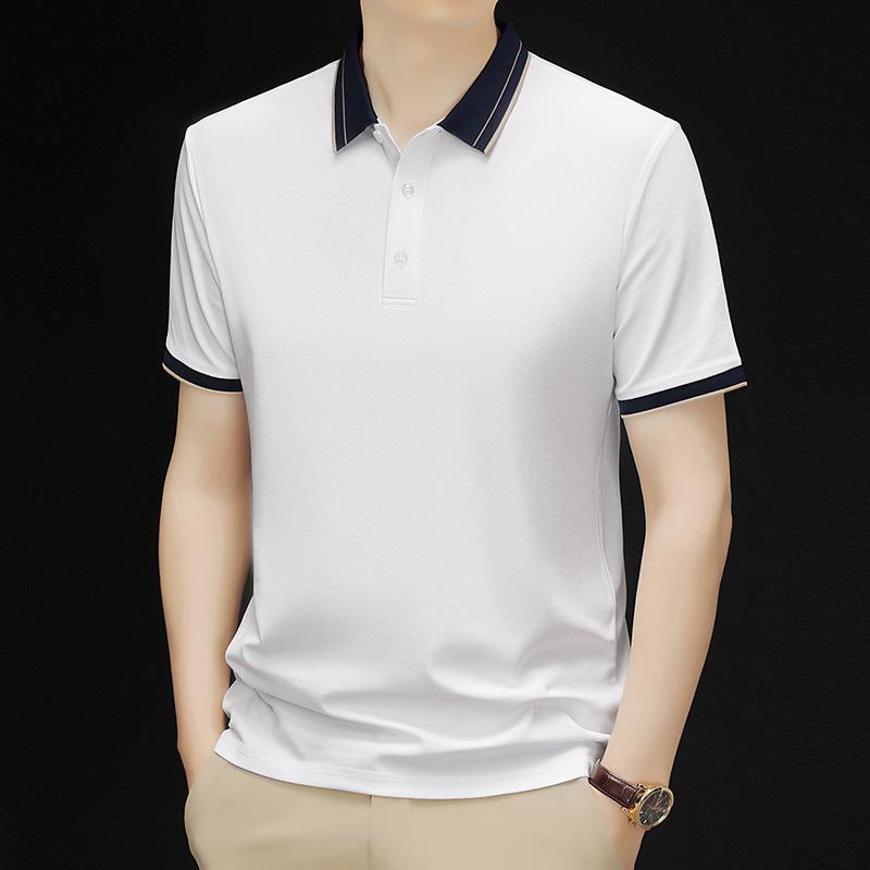 

[Изъятие товаров из Гонконга] Дышащая футболка с лацканами, мужская свободная повседневная рубашка поло среднего размера 4XL