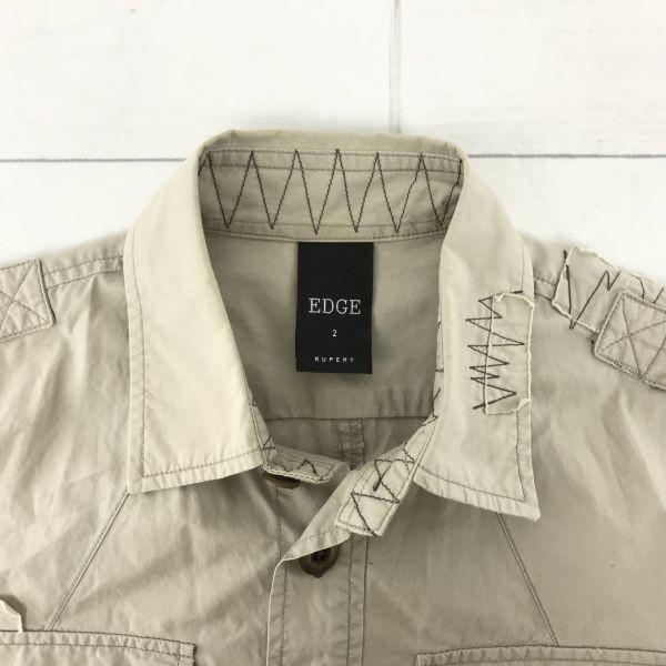 Rupert Edge 3/4 Ärmel Westernhemd Frühling Sommer Jacke Größe 2 S-M Grau Baumwolle 100%(GEBRAUCHT)