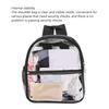 PVC Transparent Backpack Portable PVC Zipper Design High Capacity Clear Backpack for School Black