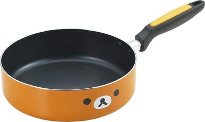 Tamahashi Frying Pan 24cm IH Gas Fire Compatible Deep Type Wide Base Rilakkuma Non-Stick RK-43