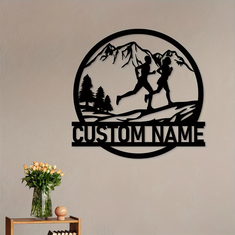 Personalized Engraved Art Deco Metal Plaque Sports Themed Matte Finish Detachable Outdoor Decor Reusable Home Gift