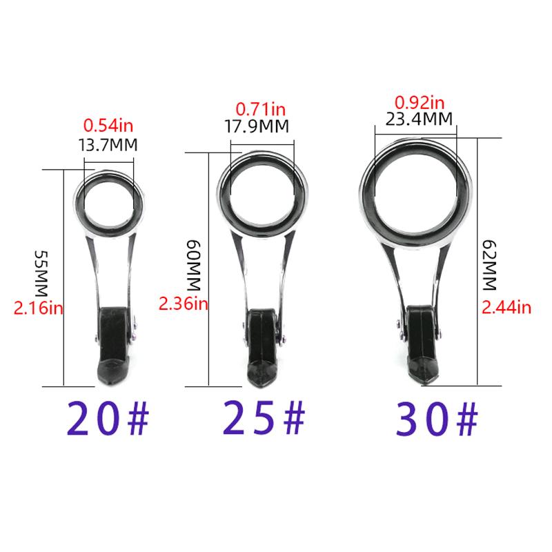 Faltbare Teleskop-Angelrute aus Edelstahl mit Führungsringen, Spitzenringen, DIY-Ösenring-Reparaturset, Tackle-Zubehör