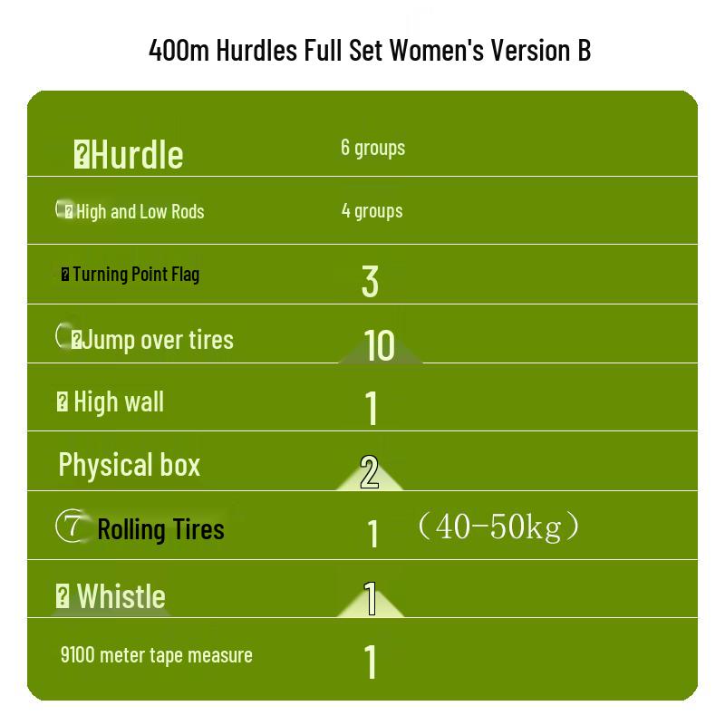 Women s Commercial 400M Obstacle Course System