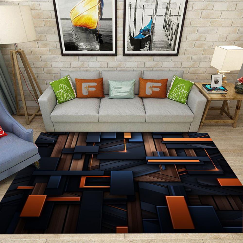 3D Hole Illusion Carpet Living Room Bedroom Esports Room Anti Slip Decorative Carpet Washable Home Carpet