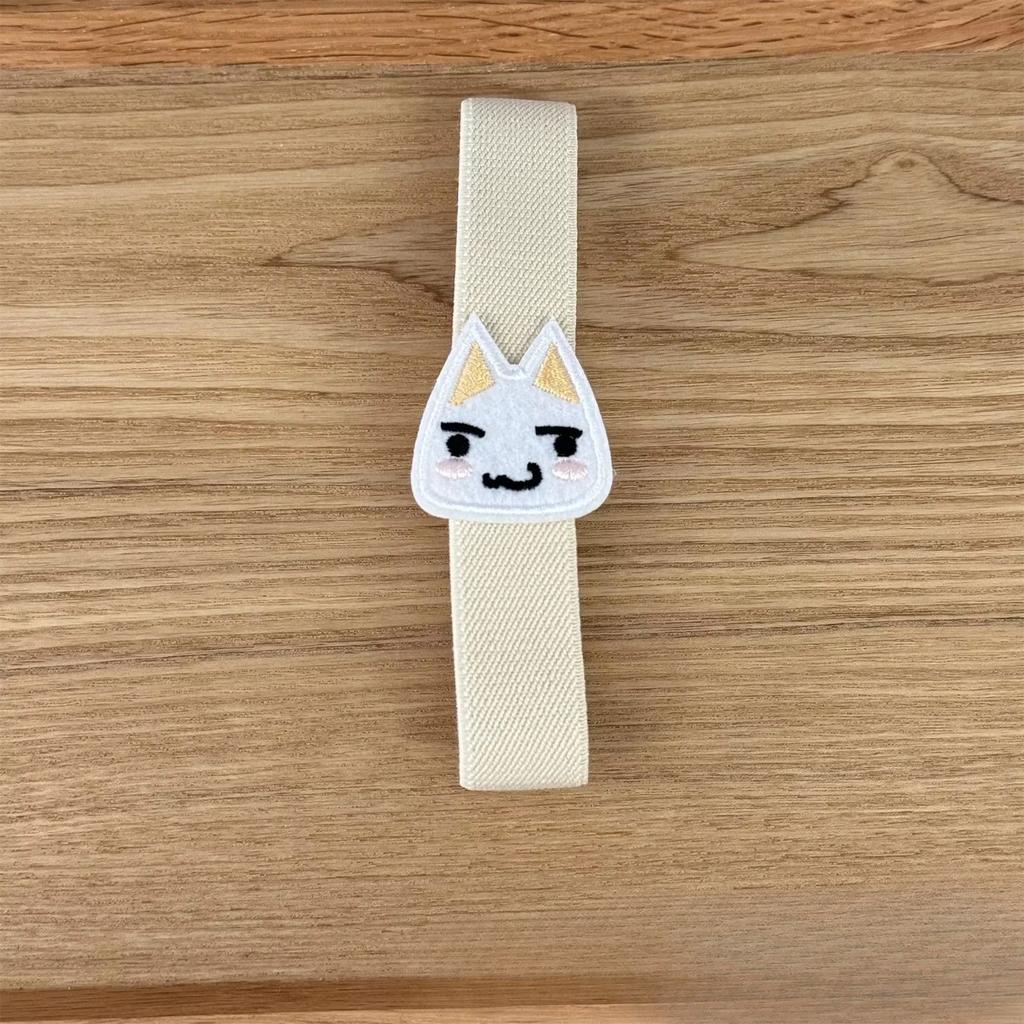 Japansk søt tegneseriekattunge Løsblad Notatbok Elastisk stropp Utklippsbok Journal Bokoppbevaring Elastisk Elastisk bånd bindetau