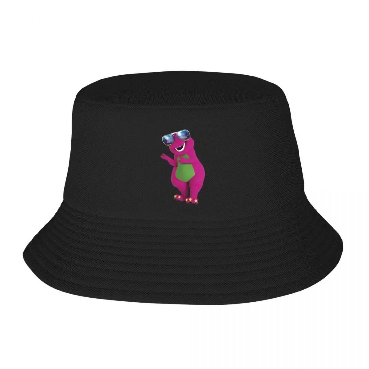 New Barney The Dinosaur Classic TShirt Bucket Hat Cute Hiking Hat Hat Unisex Luxury Funny Unisex Womens